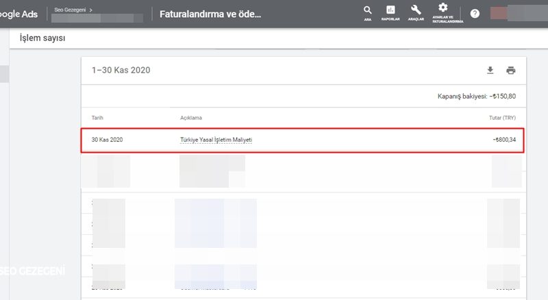 Google, Reklamlar İçin “Türkiye Yasal İşletim Maliyeti” Almaya Başladı